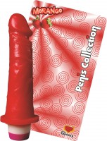 Pênis Realístico Aromático com Vibro - Morango